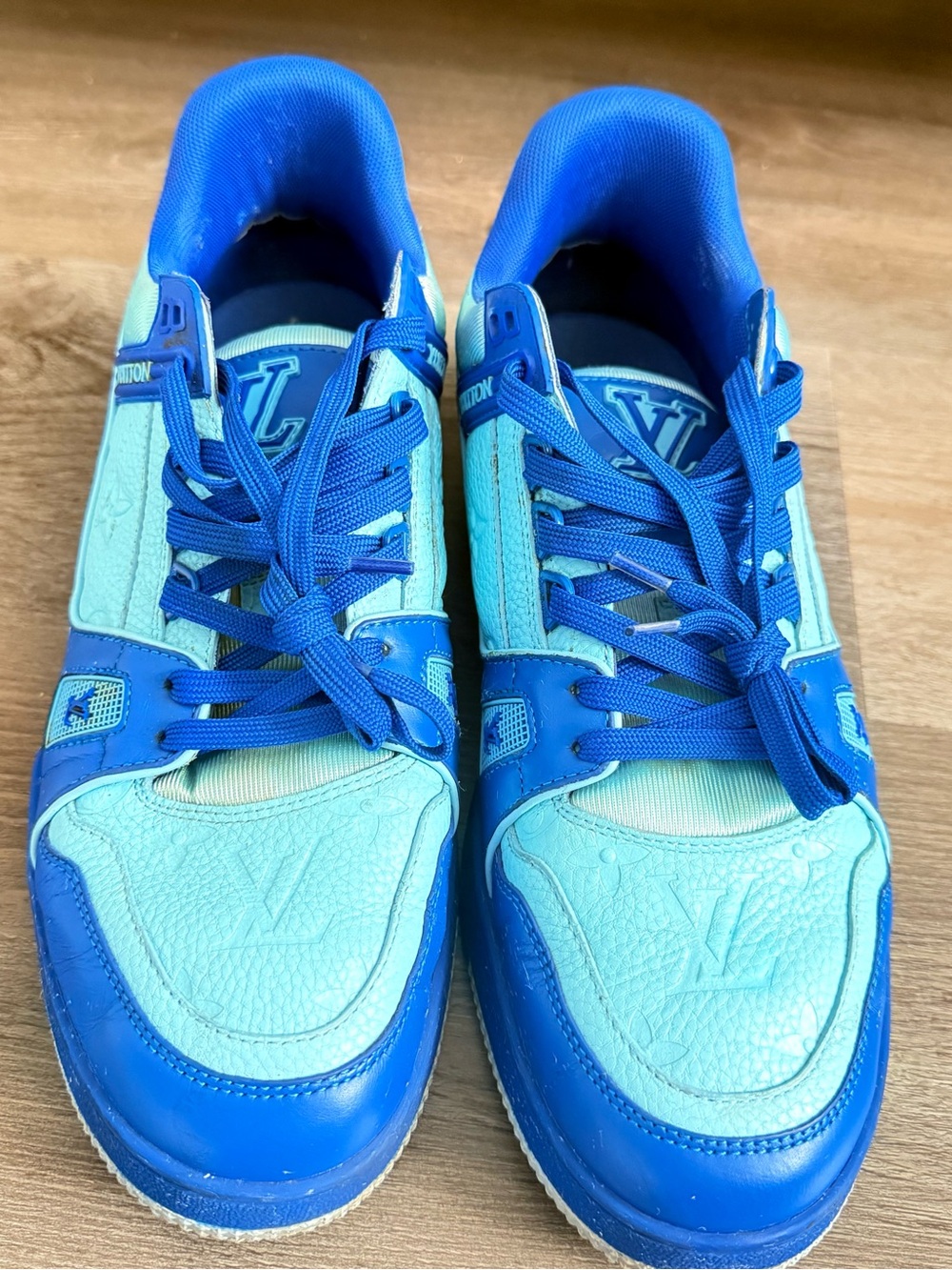 Louis Vuitton Men’s Two-Tone Blue Athletic Sneakers - Picture 2 of 4